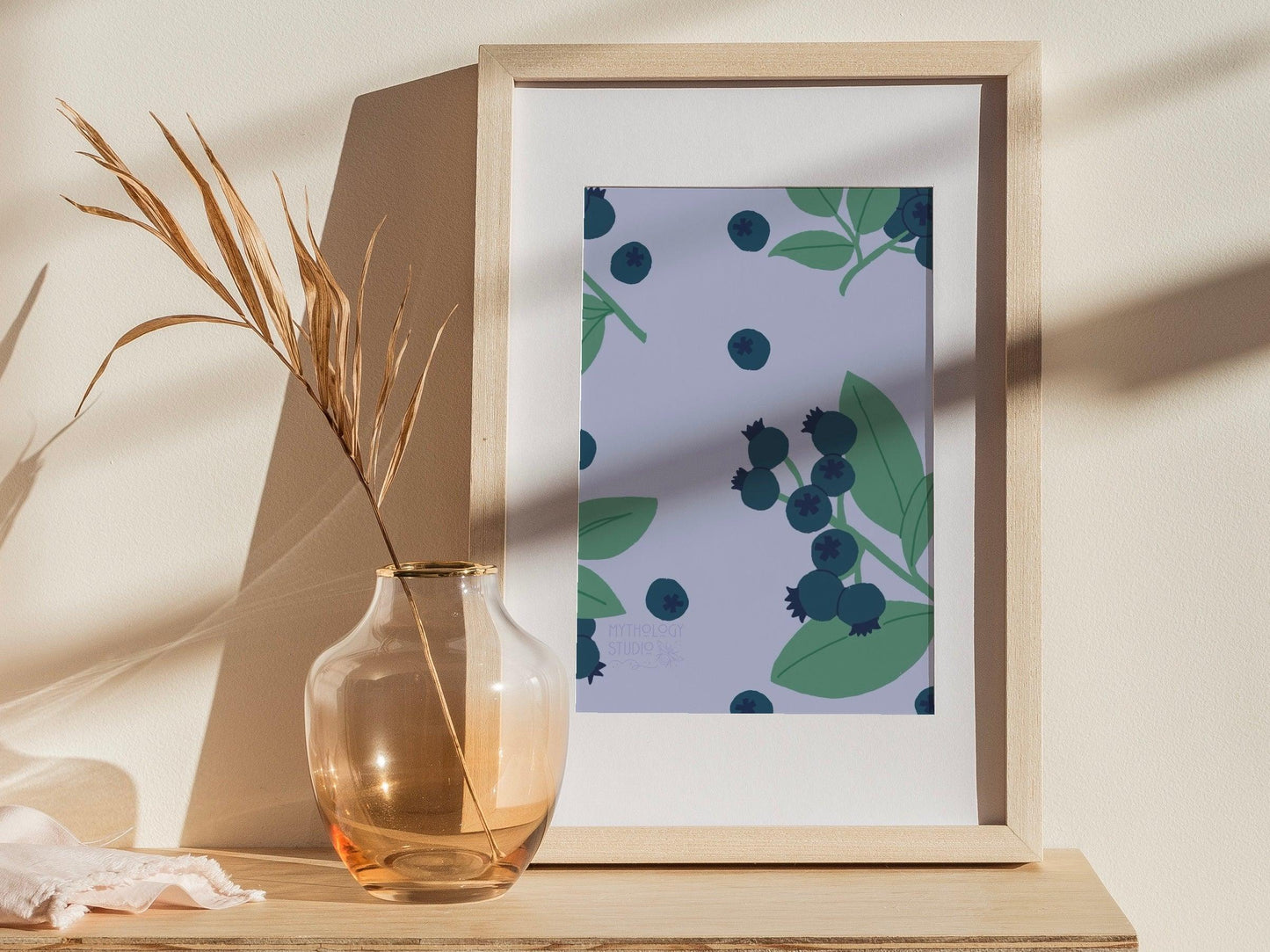Blueberry Aesthetic Art Print | A4 Size - Mythology Studio
