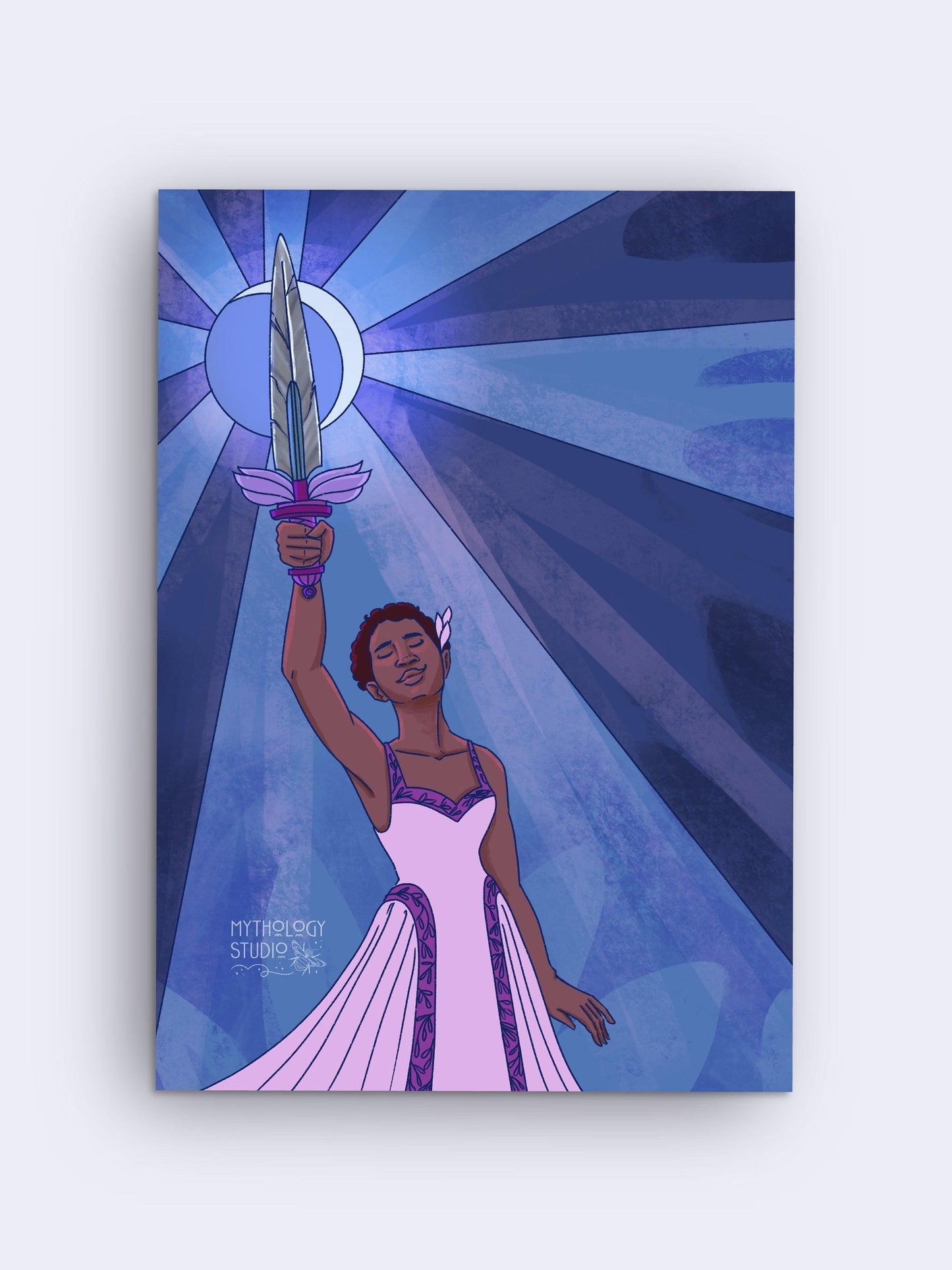 “Victory On Lilac Wings” Art Print - Mythology Studio