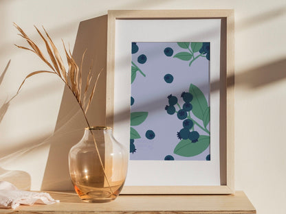 Blueberry Aesthetic Art Print | A4 Size - Mythology Studio