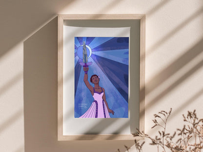 “Victory On Lilac Wings” Art Print - Mythology Studio