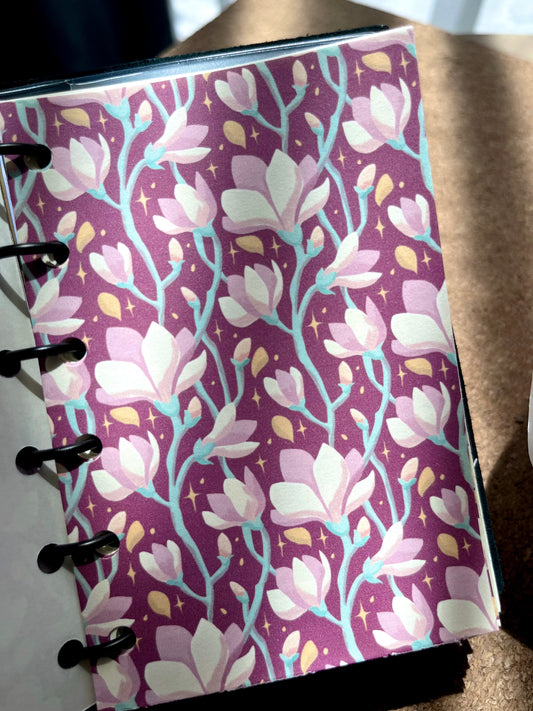 Purple Floral Planner Insert / Art Print